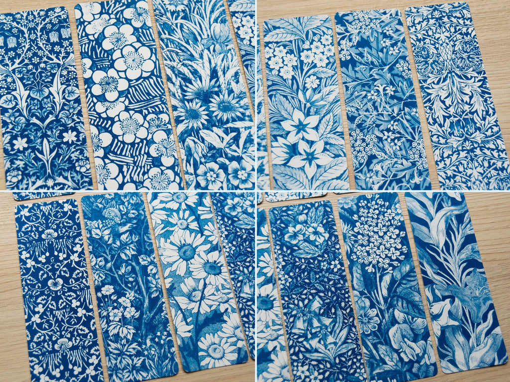 botanical cyanotype bookmarks