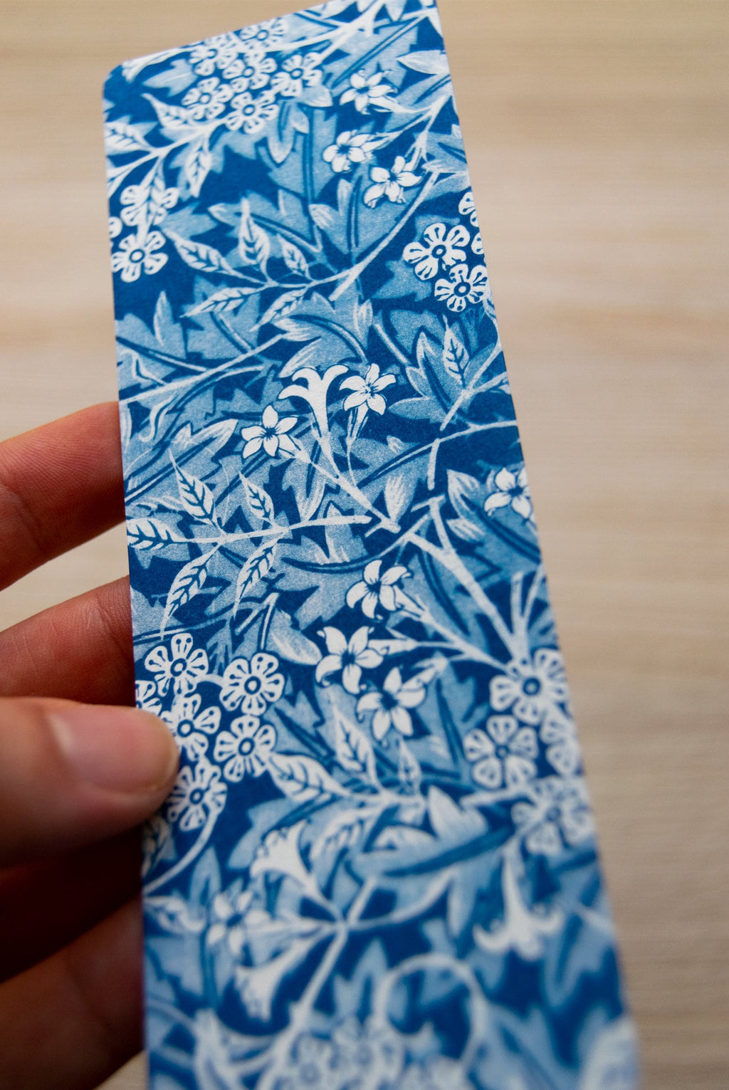 botanical pattern cyanotype bookmark