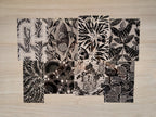 botanical patterns cyanotype stencils