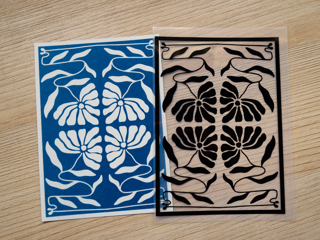 botanical stencils for cyanotype printing