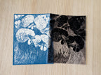 chickens cyanotype print