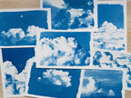 clouds cyanotype prints