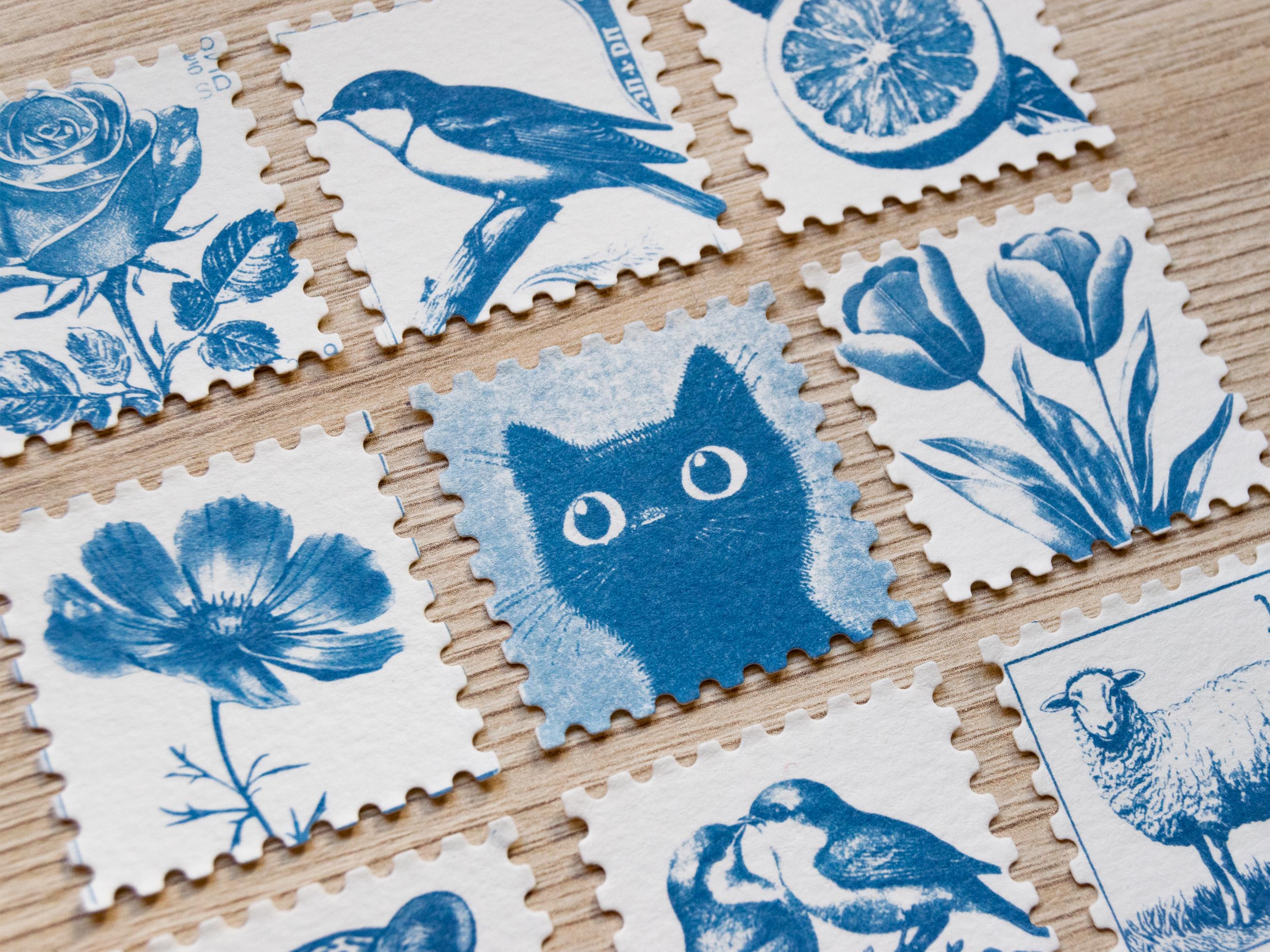 cute postage stamps for solar printing crafts