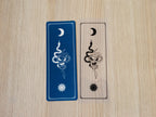 cyanotype bookmark with stencils