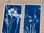 cyanotype floral bookmarks