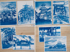 cyanotype negatives of japanese woodcut landscapes