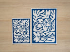 cyanotype prin of boho flowers