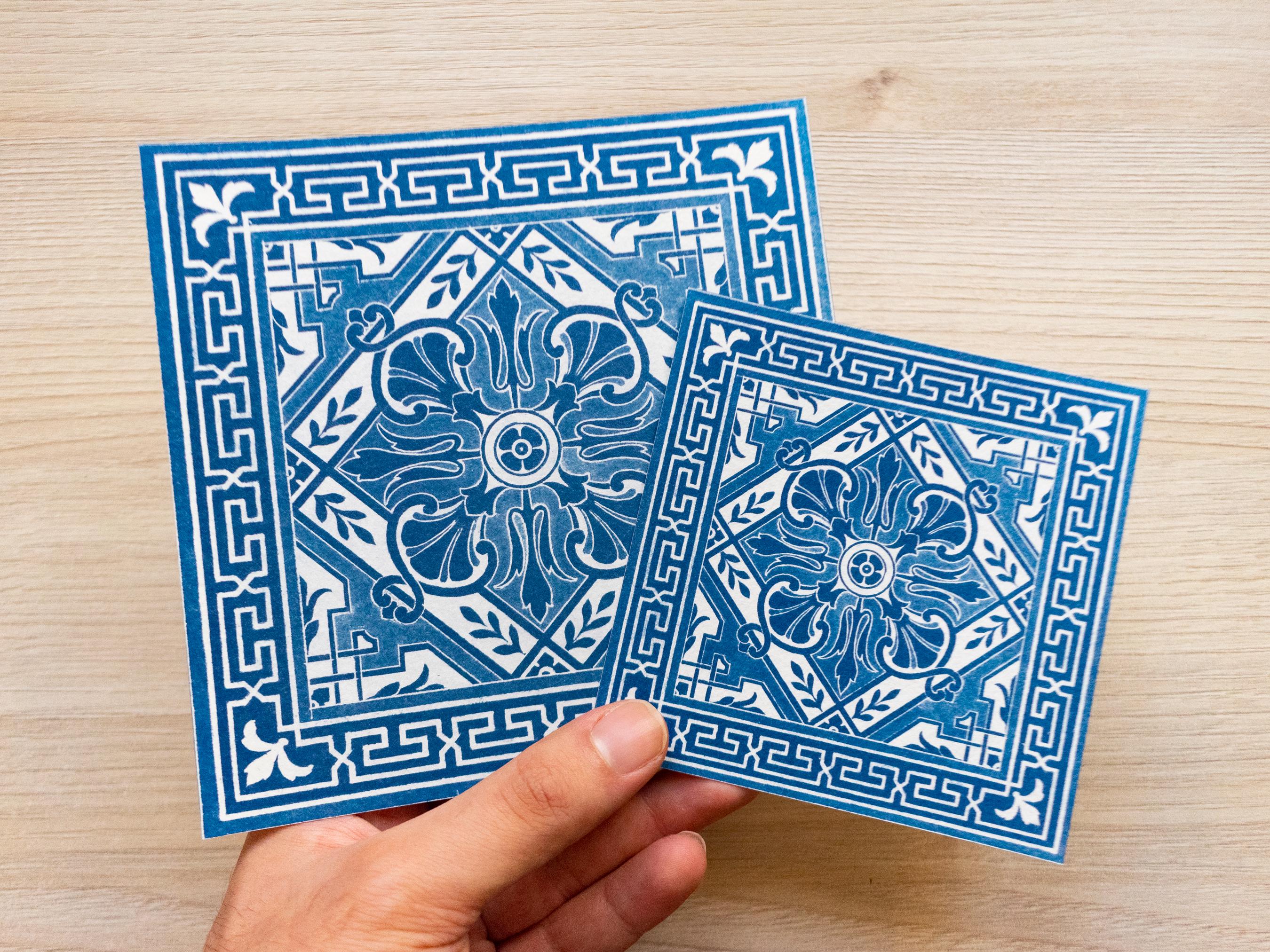 cyanotype print with negatives
