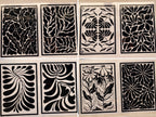cyanotype stencils of elegant flowers