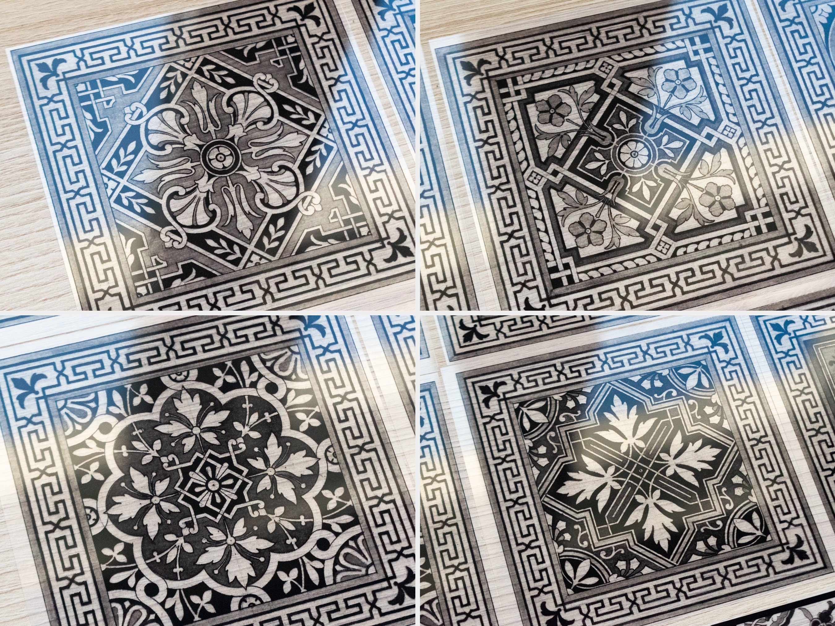 cyanotype tiles stencils for diy crafts