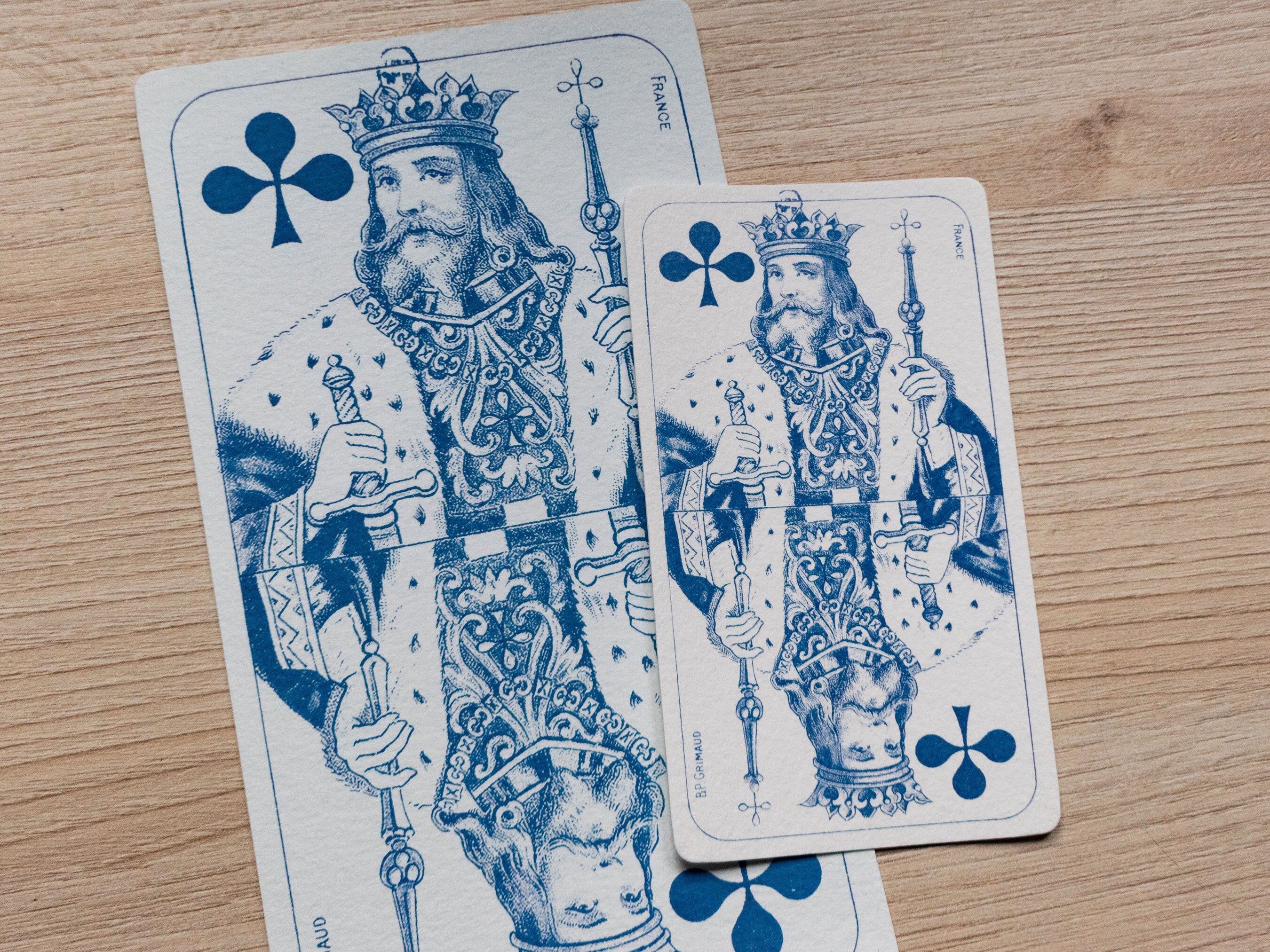 deck of cards cyanotype print