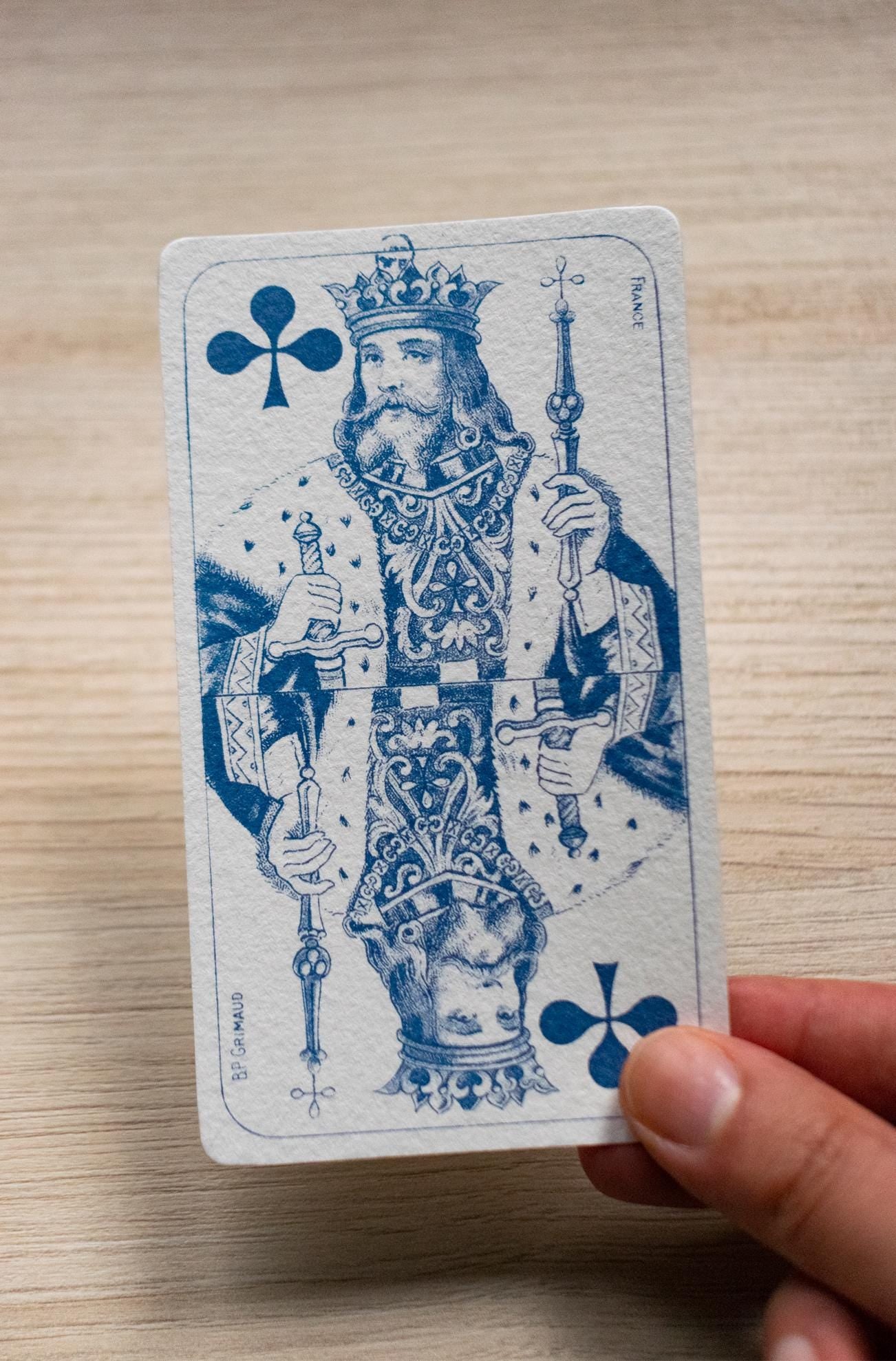 deck of cards made with cyanotypes