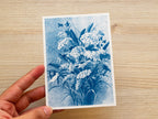 elegant botanical cyanotype print