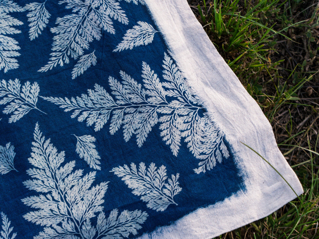 fern leaf cyanotype art