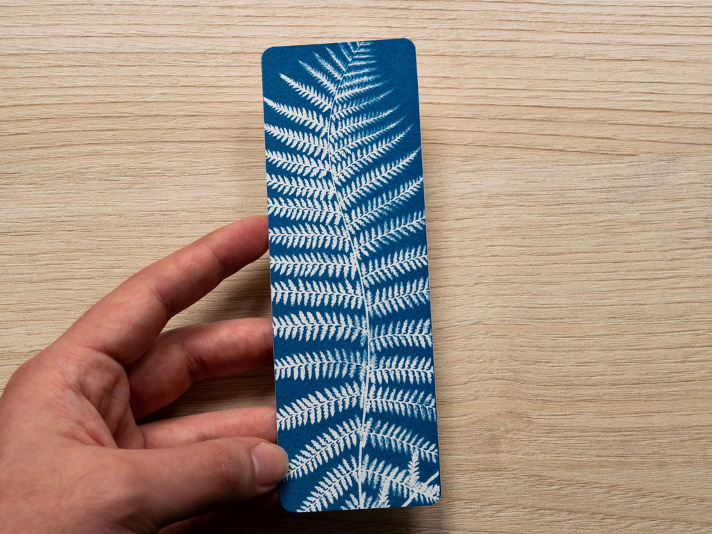 fern leaf cyanotype print