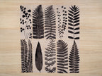 fern leaves bookmarks stencils