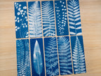 fern leaves cyanotype bookmarks