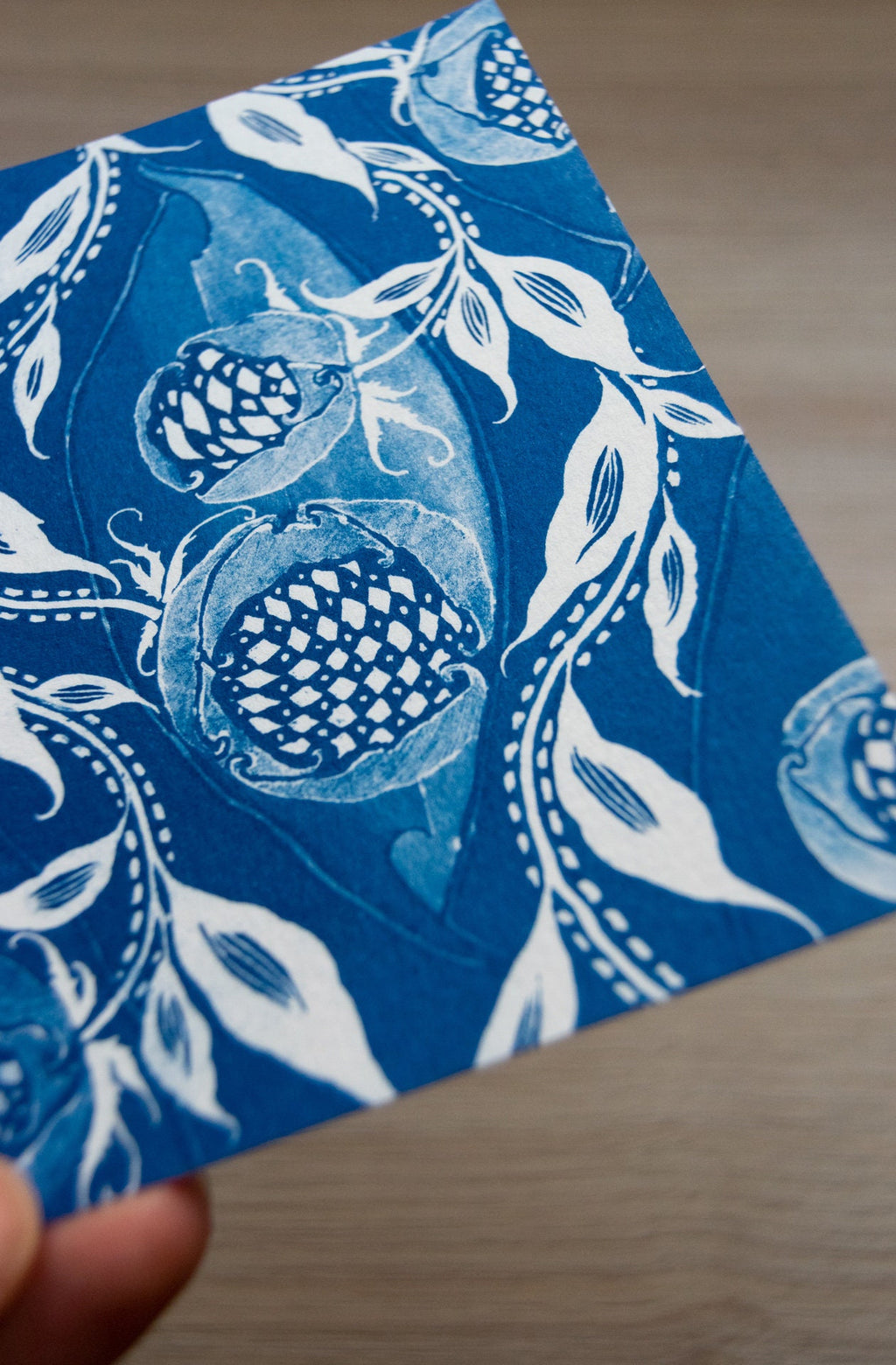 floral art deco design for cyanotype printing