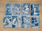 french art nouveau for cyanotype