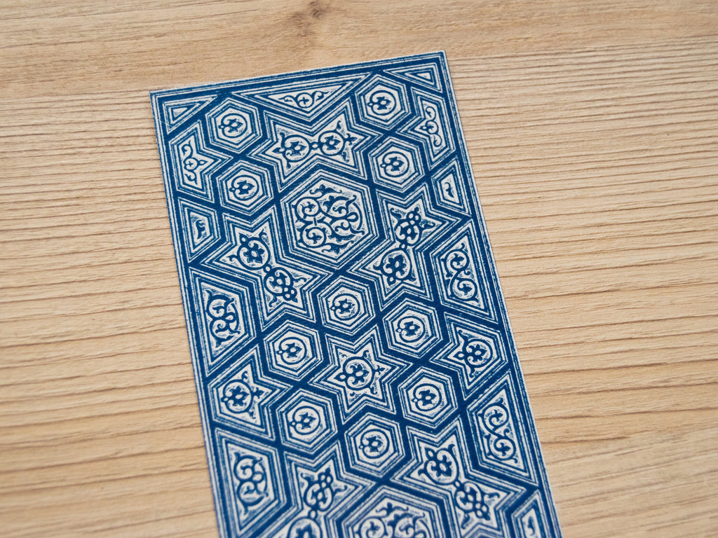 geometrical cyanotype art