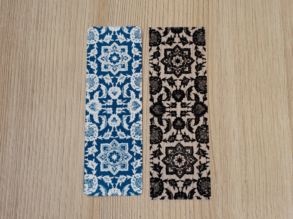 geometrical flowers cyanotype art