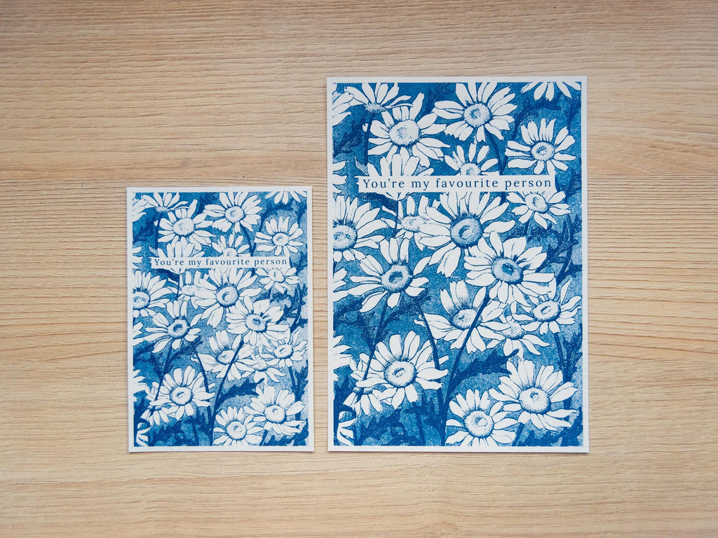 greeting cards cyanotype print