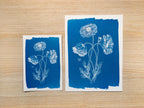 handmade floral cyanotype prints
