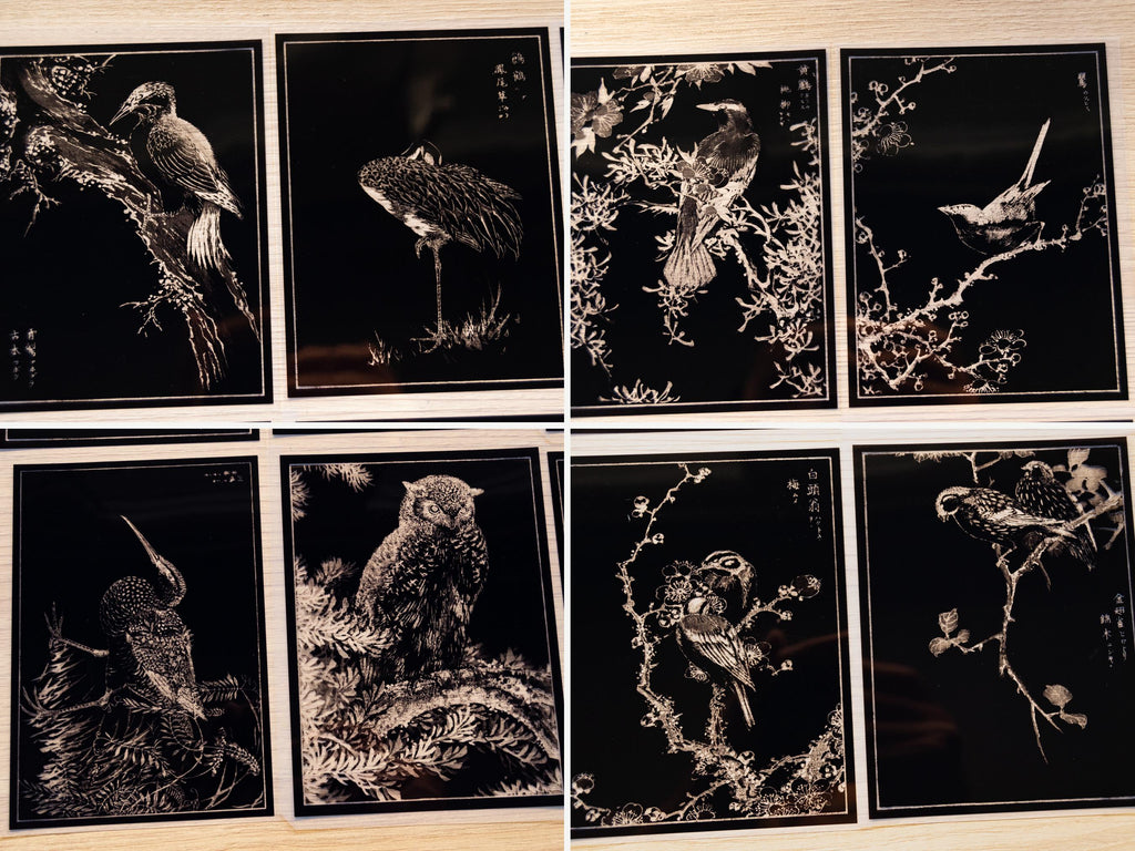 japanese birds stencils for solar printing