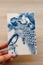 japanese peacock cyanotype print
