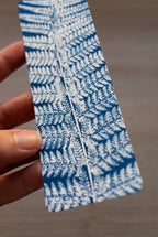 leaf cyanotype bookmark