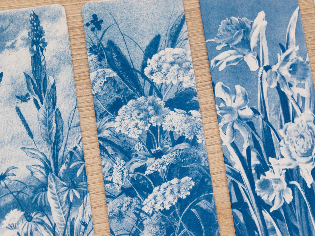 make your own cyanotype bookmarks at home