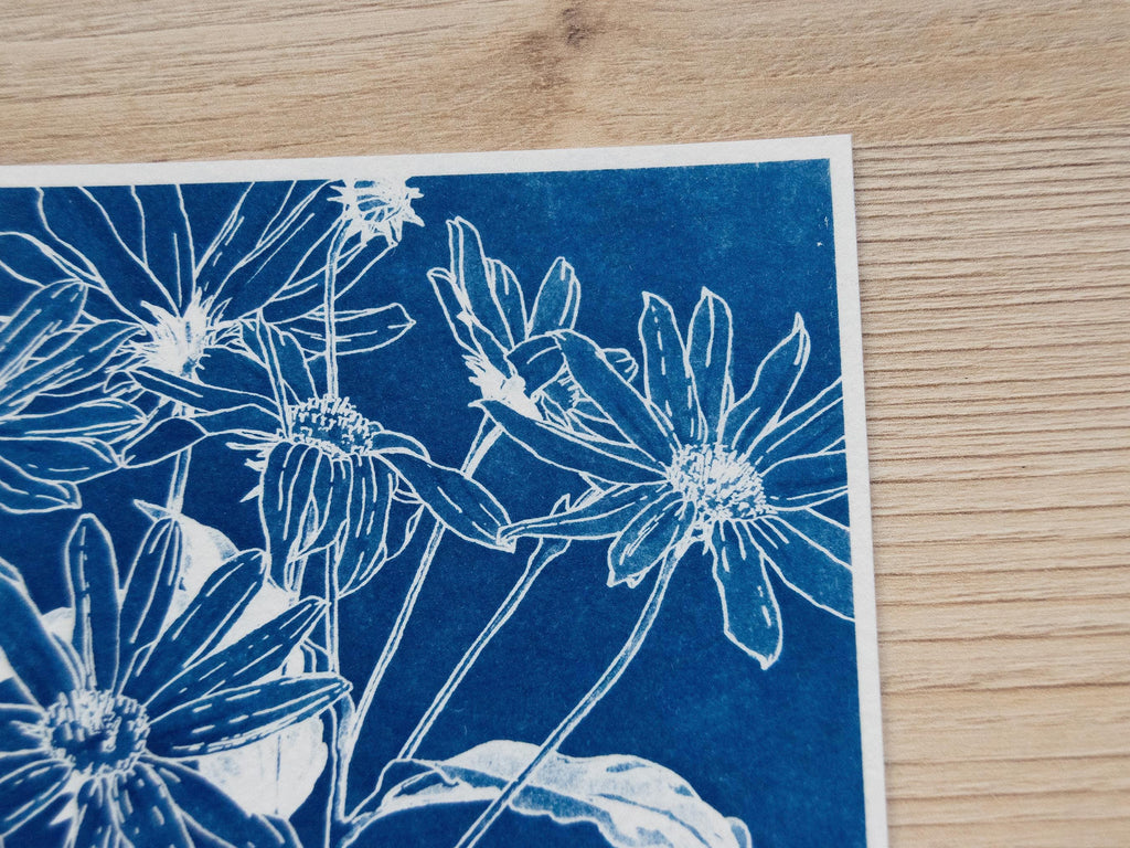 make your own cyanotypes with stencils