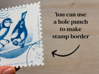 make your own postage stamps with cyanotype