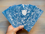 marbled cyanotype bookmarks