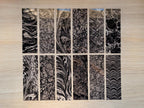 marbled cyanotype stencils for solar printing
