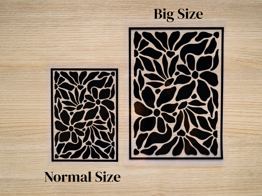 minimalist flowers pattern for cyanotype printing