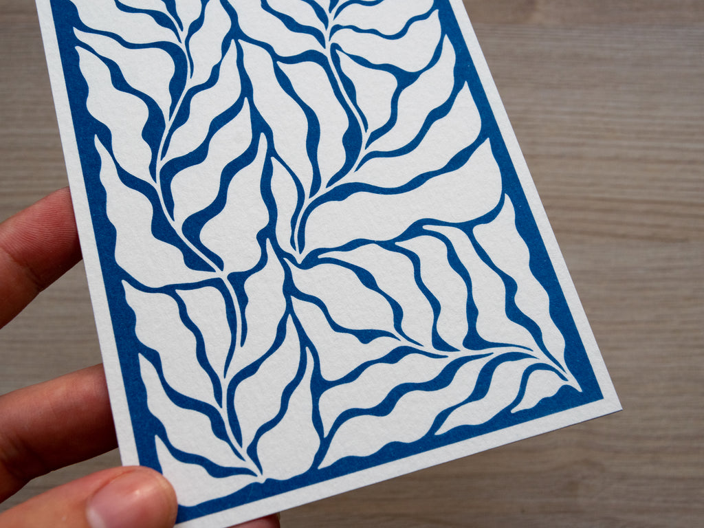 minimalist leaves for cyanotype