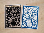 minimalits flowers cyanotype print