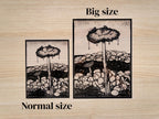 mushroom cyanotype negative