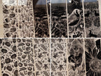 mushroom pattern cyanotype bookmarks