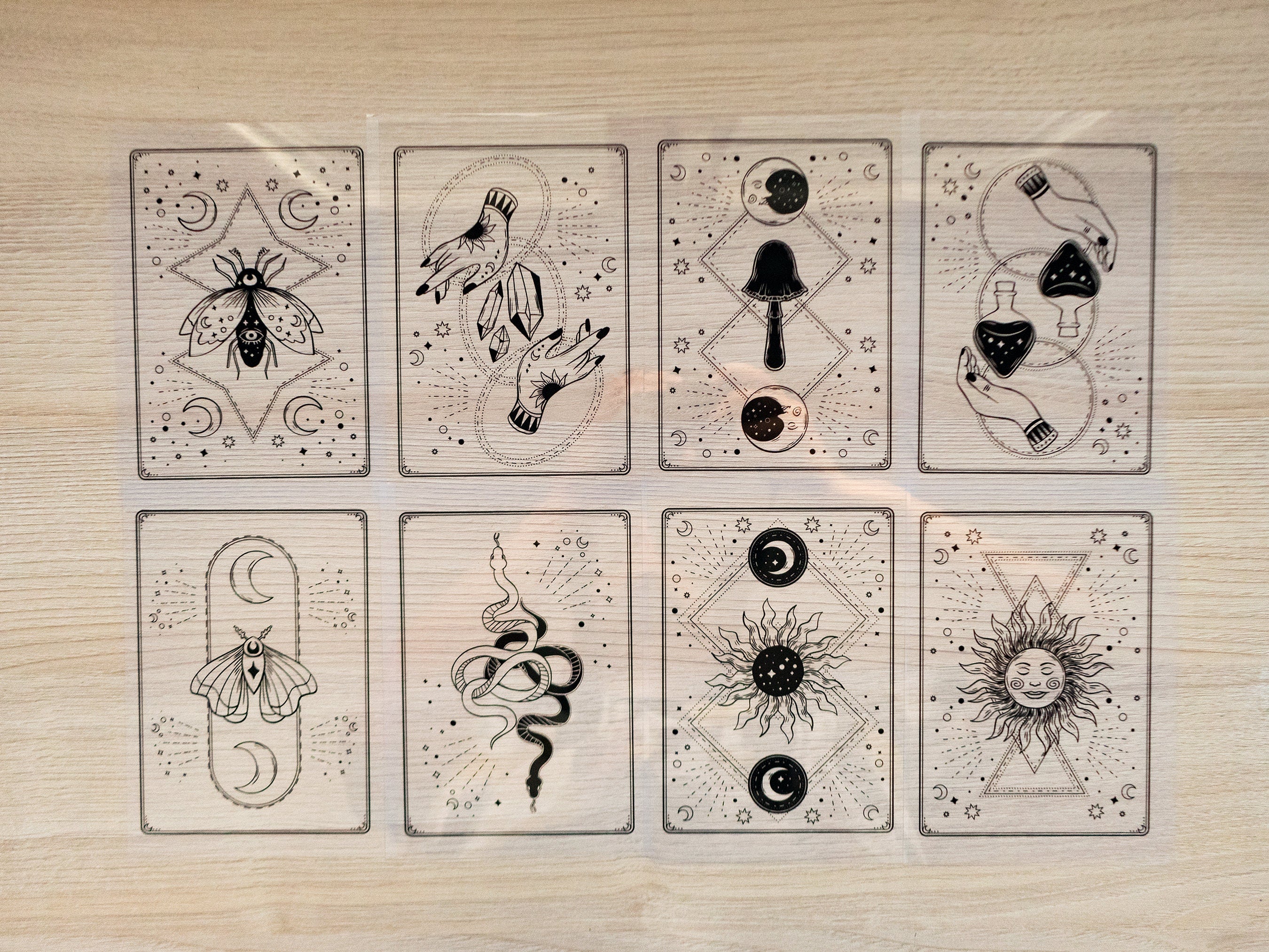 mystical cyanotype stencils