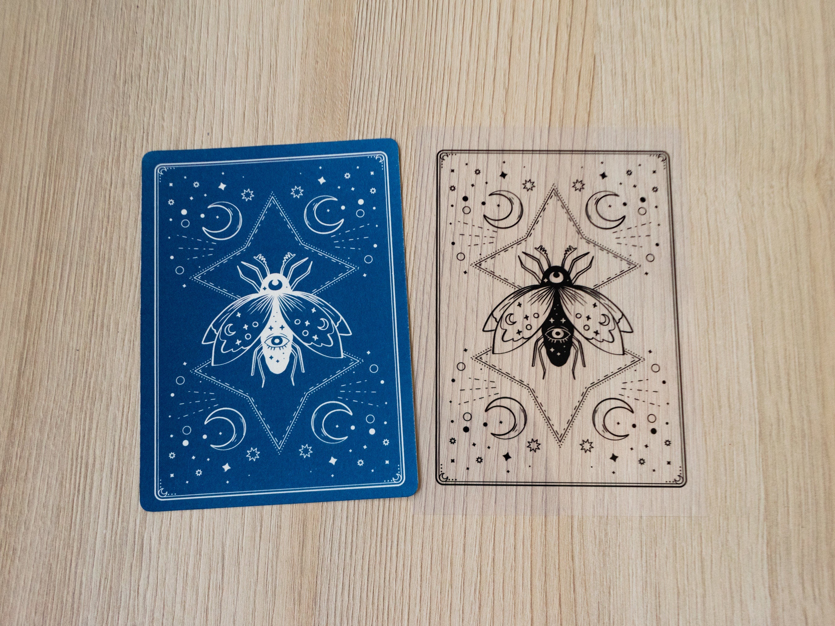 mystical moth cyanotye print