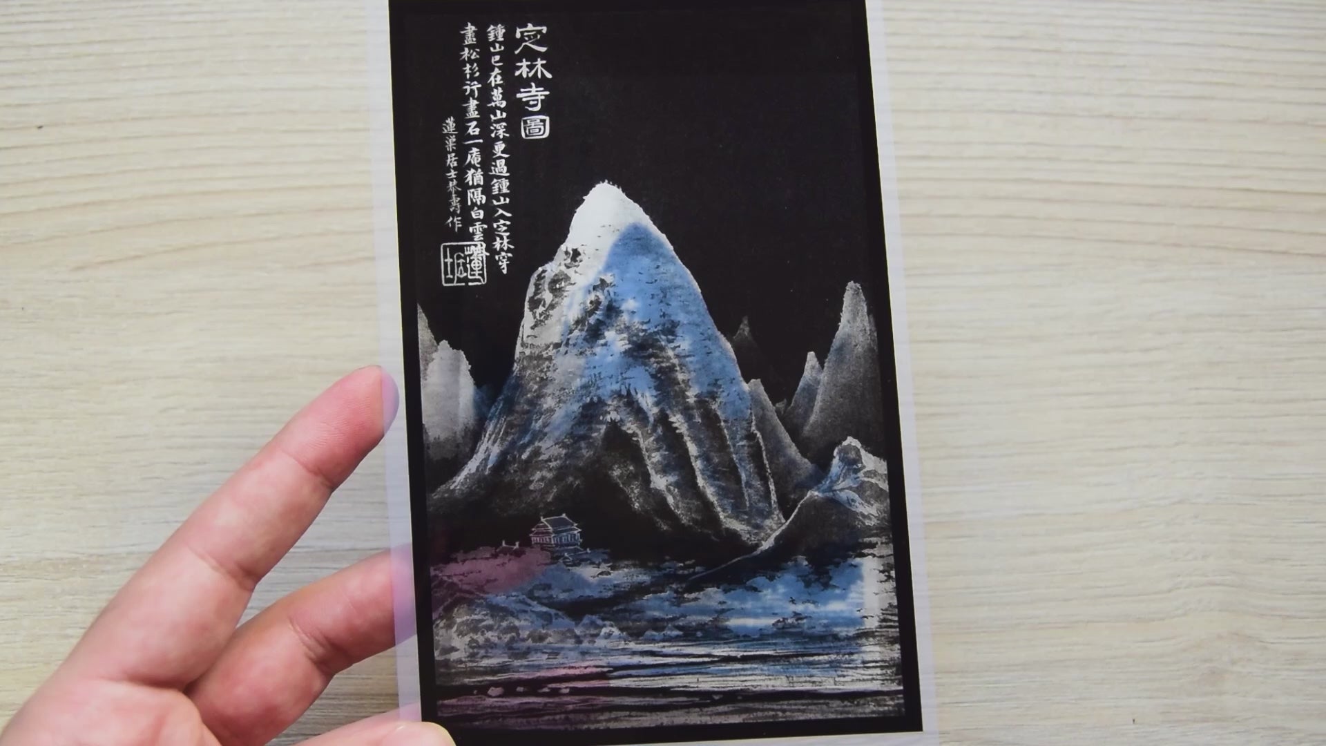 Plantillas para cianotipia de paisajes chinos