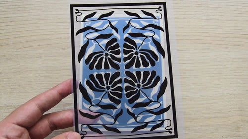 geometrical flowers for cyanotype printing