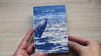 Libreta hecha a mano con cianotipia | Ballena en océano