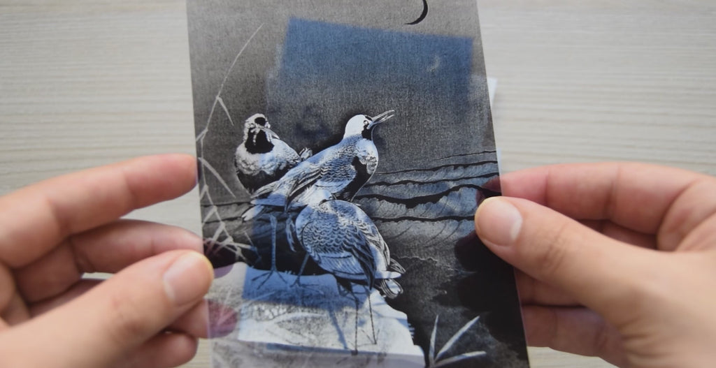 Japanese Animals Cyanotype Stencil