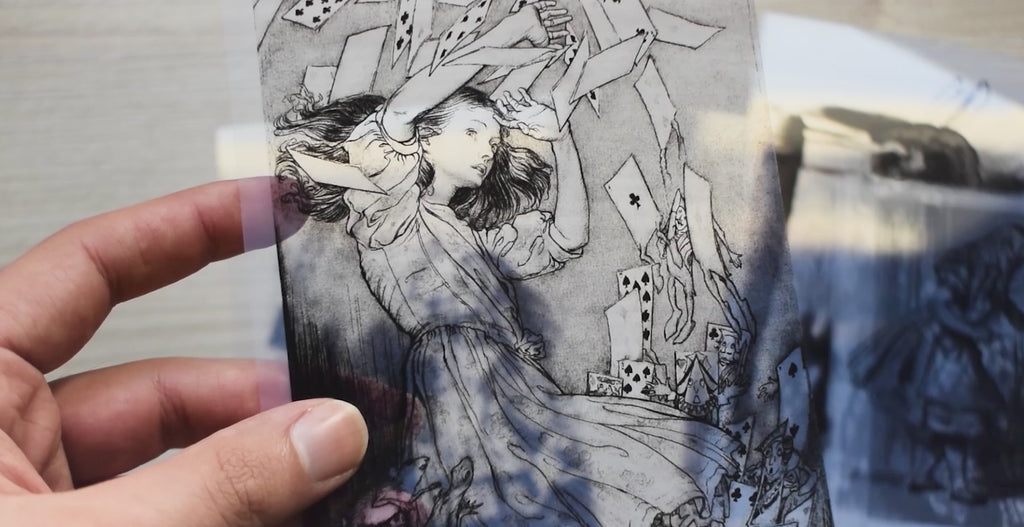 Alice in Wonderland Cyanotype stencils