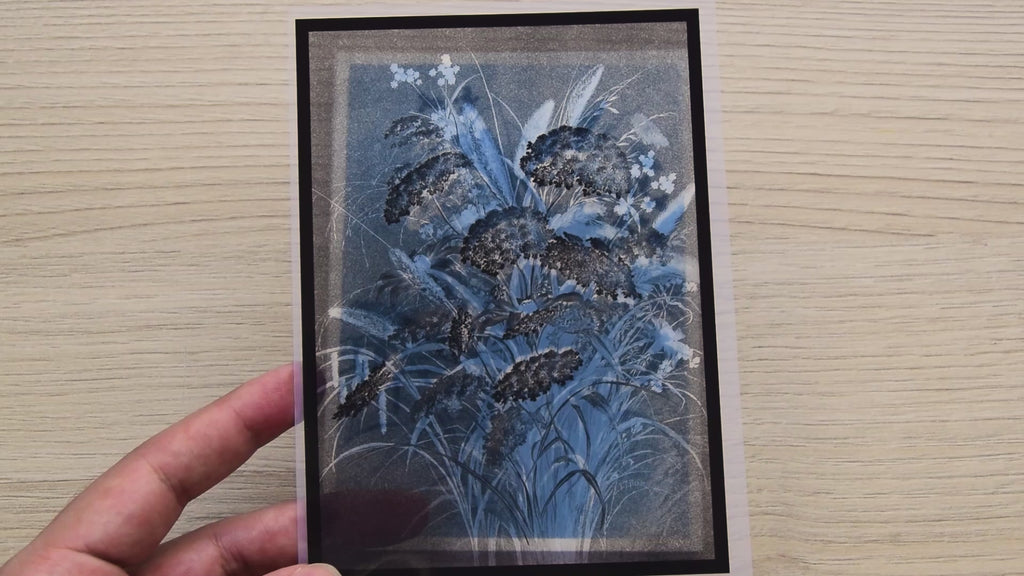 elegant botanical cyanotype stencils