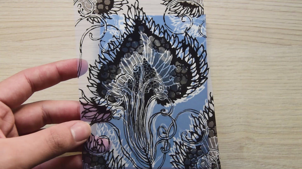 Art Deco Flowers Patterns Cyanotype stencils