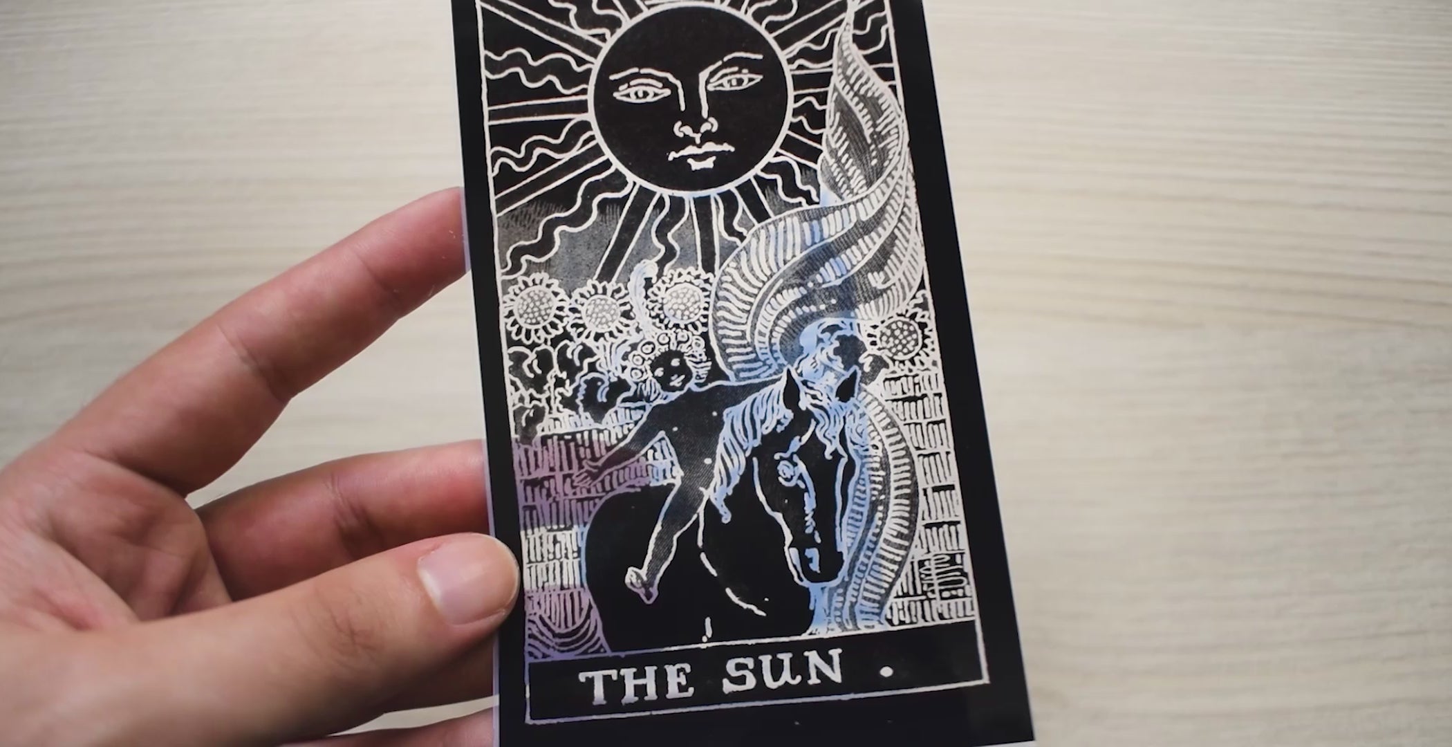 tarot cards cyanotype stencils